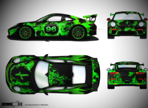 Porsche 911 GT3 RS 2019 Graphic design | Car Wrap Design by edge design