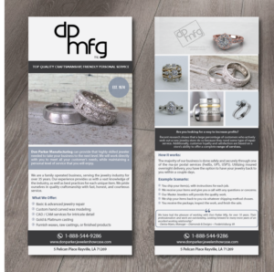 Design de Flyer par alex989 pour DON PARKER MFG. LLC | Design : #20066700