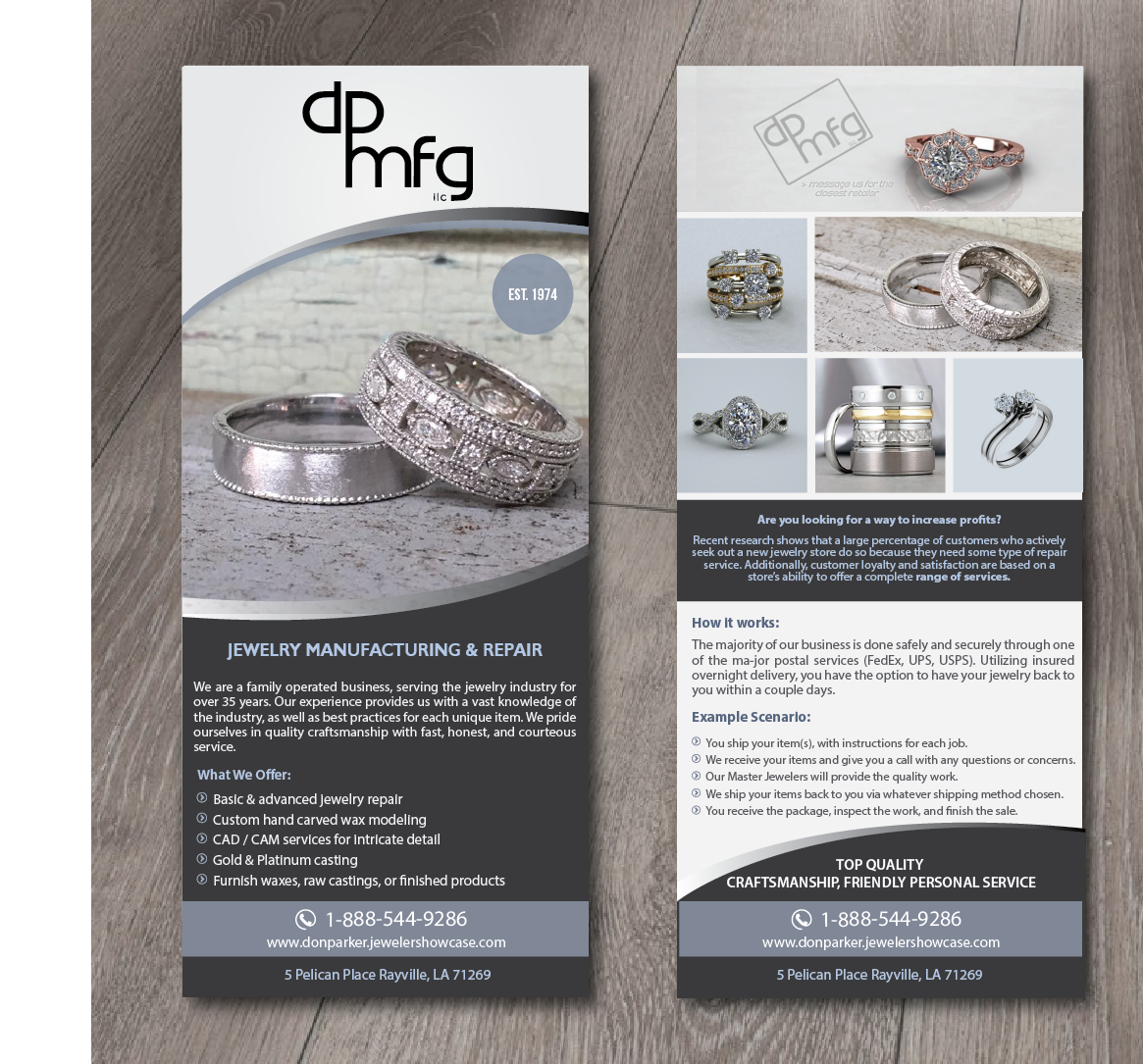 Flyer Design by alex989 for DON PARKER MFG. LLC | Design #20066776
