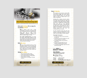 Design de Flyer par Art Ponds pour DON PARKER MFG. LLC | Design : #20055131