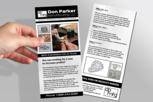 Design de Flyer par Deziners Zone pour DON PARKER MFG. LLC | Design : #20053510