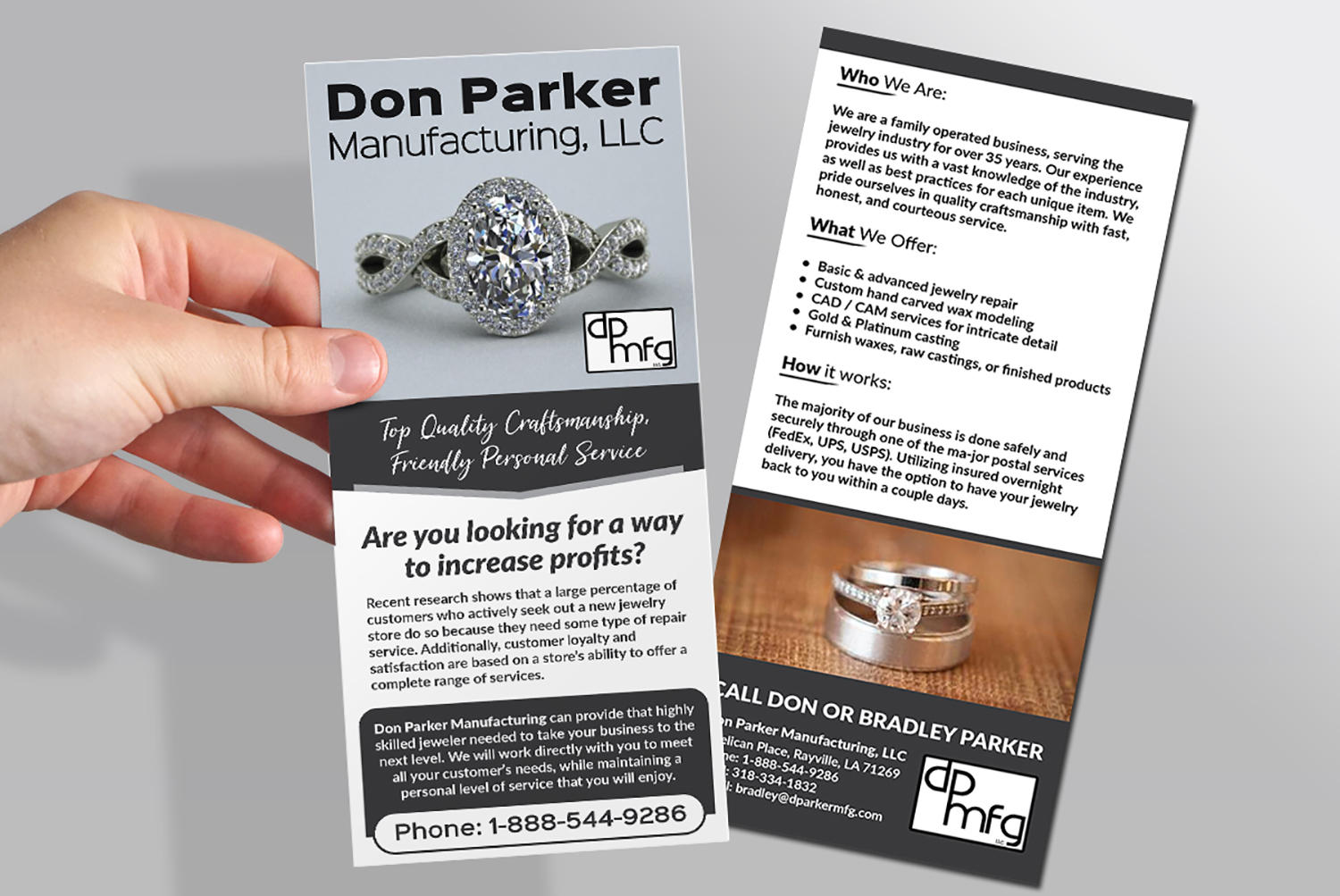 Flyer Design by Deziners Zone for DON PARKER MFG. LLC | Design #20053511
