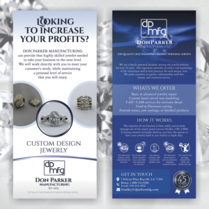Design de Flyer par angelcolmenares3 pour DON PARKER MFG. LLC | Design : #20058036