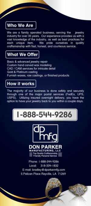 Flyer Design by Fusionex Studio for DON PARKER MFG. LLC | Design: #20071149