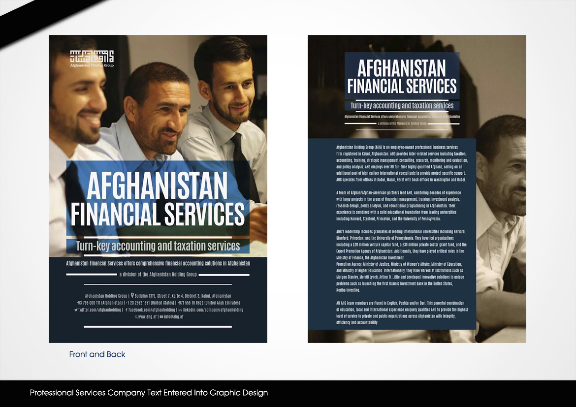 Graphic Design by disign for Afghanistan Holding Group | Design #2930813