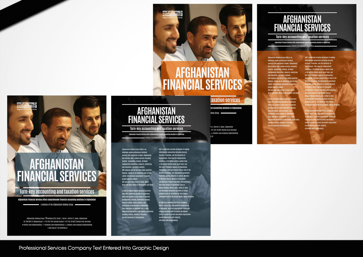 Graphic Design by disign for Afghanistan Holding Group | Design #2941453