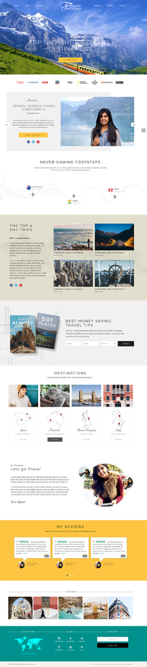 A Travel Website Business that allows blogs/itineraries/reviews/photos focused on a... | Web Design by Expert Designer