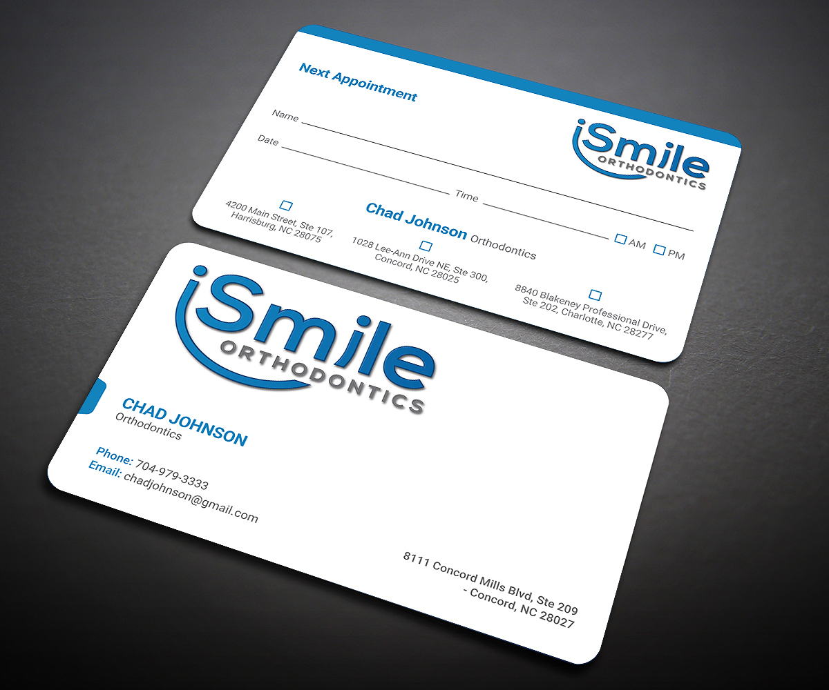 Business Card Design by Designers Hub for Chad Johnson Orthodontics | Design #20059263