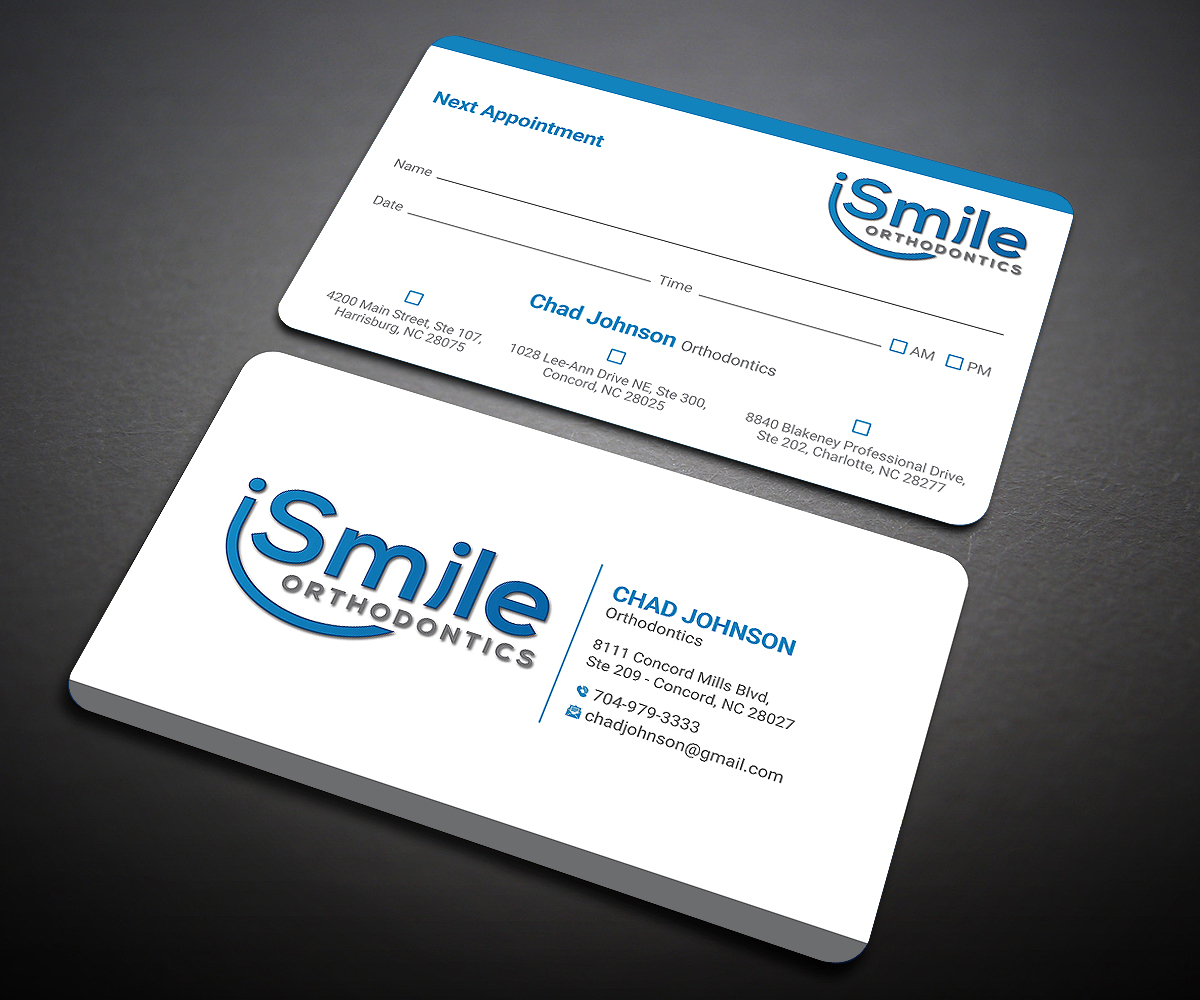 Diseño de Tarjeta de Presentación por Designers Hub para Chad Johnson Orthodontics | Diseño #20059355