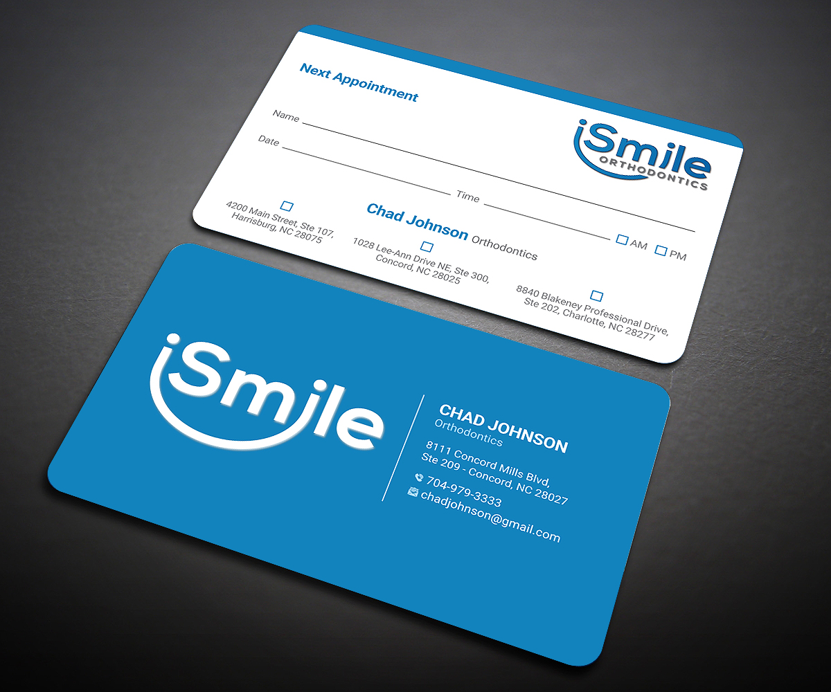Business Card Design by Designers Hub for Chad Johnson Orthodontics | Design #20059412