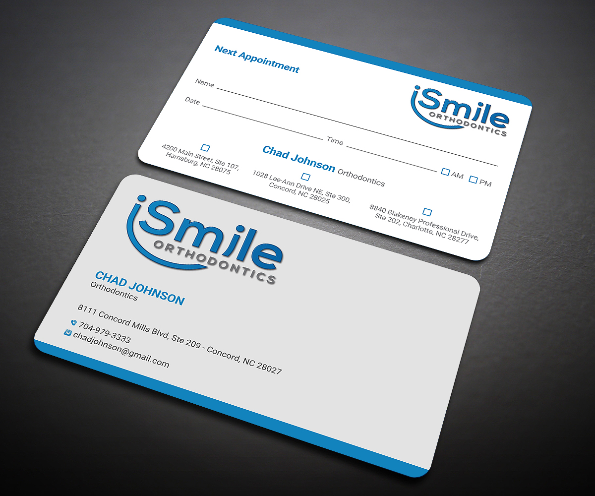 Business Card Design by Designers Hub for Chad Johnson Orthodontics | Design #20059497
