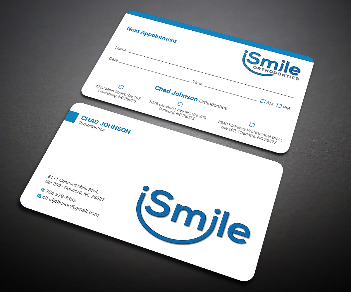Business Card Design by Designers Hub for Chad Johnson Orthodontics | Design #20059601