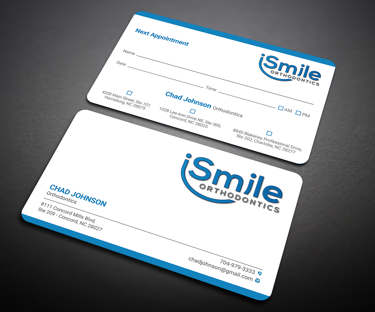 Business Card Design by Designers Hub for Chad Johnson Orthodontics | Design #20059659