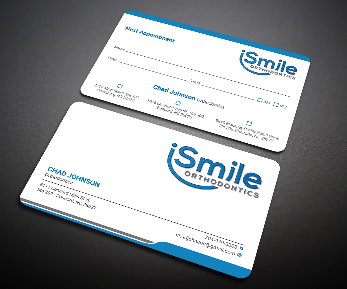 Business Card Design by Designers Hub for Chad Johnson Orthodontics | Design #20059723