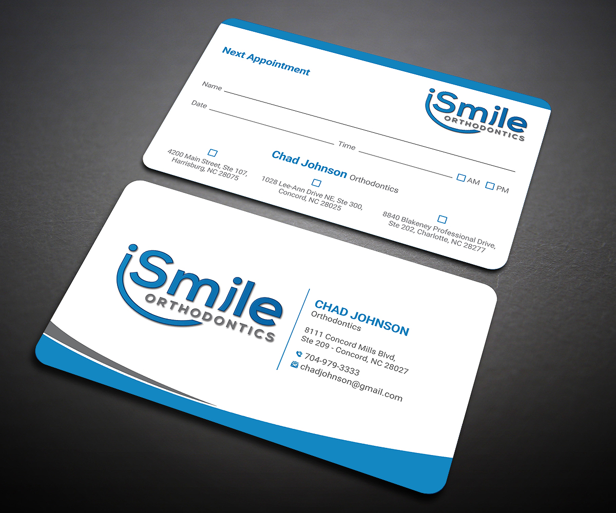Business Card Design by Designers Hub for Chad Johnson Orthodontics | Design #20059864
