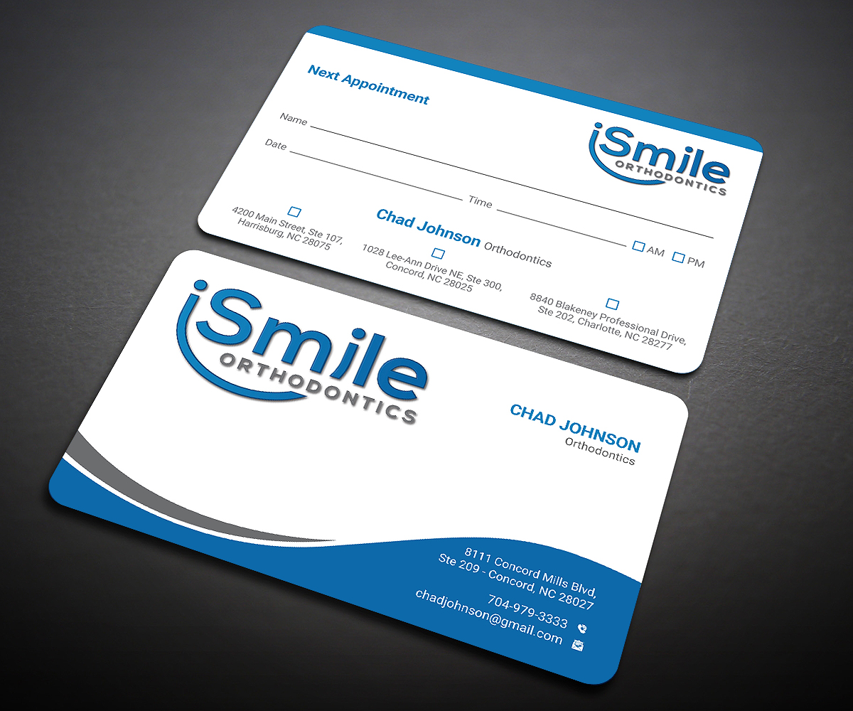 Business Card Design by Designers Hub for Chad Johnson Orthodontics | Design #20059932