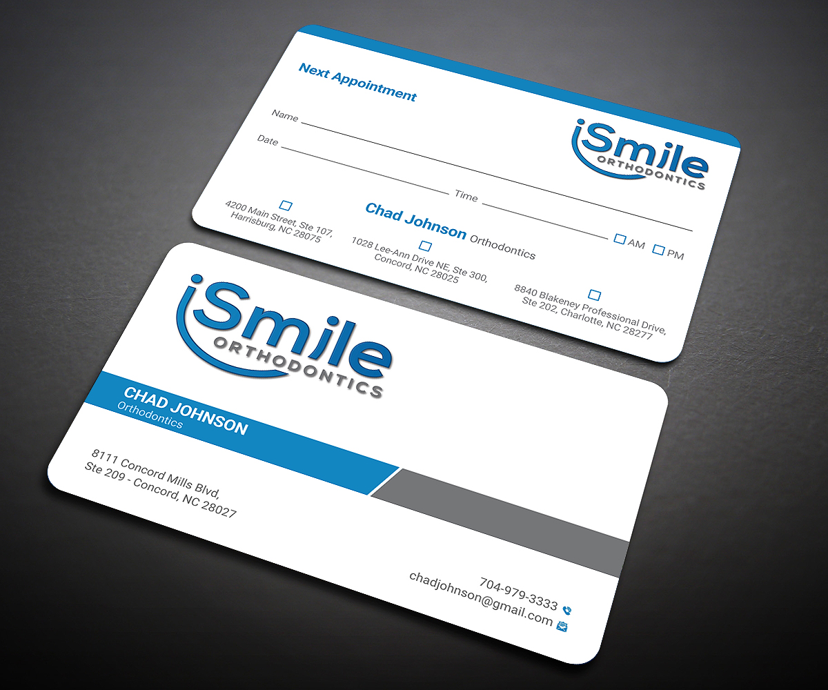 Business Card Design by Designers Hub for Chad Johnson Orthodontics | Design #20060065