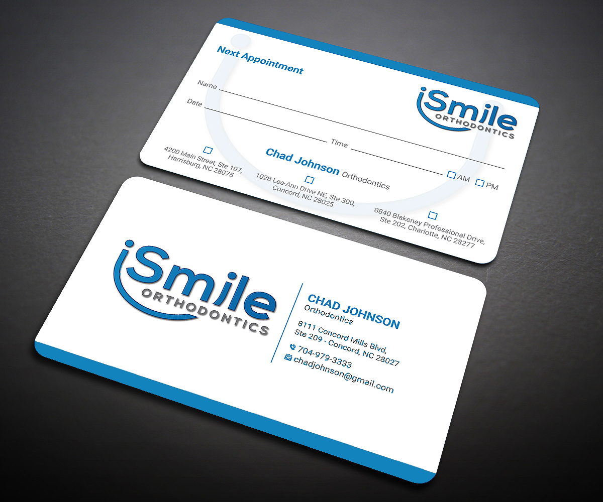 Business Card Design by Designers Hub for Chad Johnson Orthodontics | Design #20060101