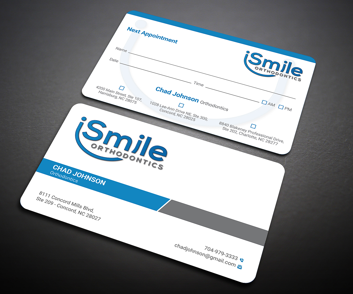 Diseño de Tarjeta de Presentación por Designers Hub para Chad Johnson Orthodontics | Diseño #20060109