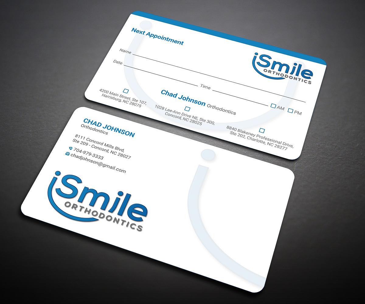 Diseño de Tarjeta de Presentación por Designers Hub para Chad Johnson Orthodontics | Diseño #20060150