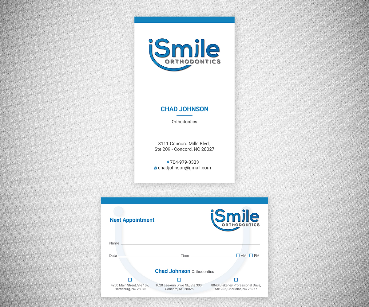 Business Card Design by Designers Hub for Chad Johnson Orthodontics | Design #20060470