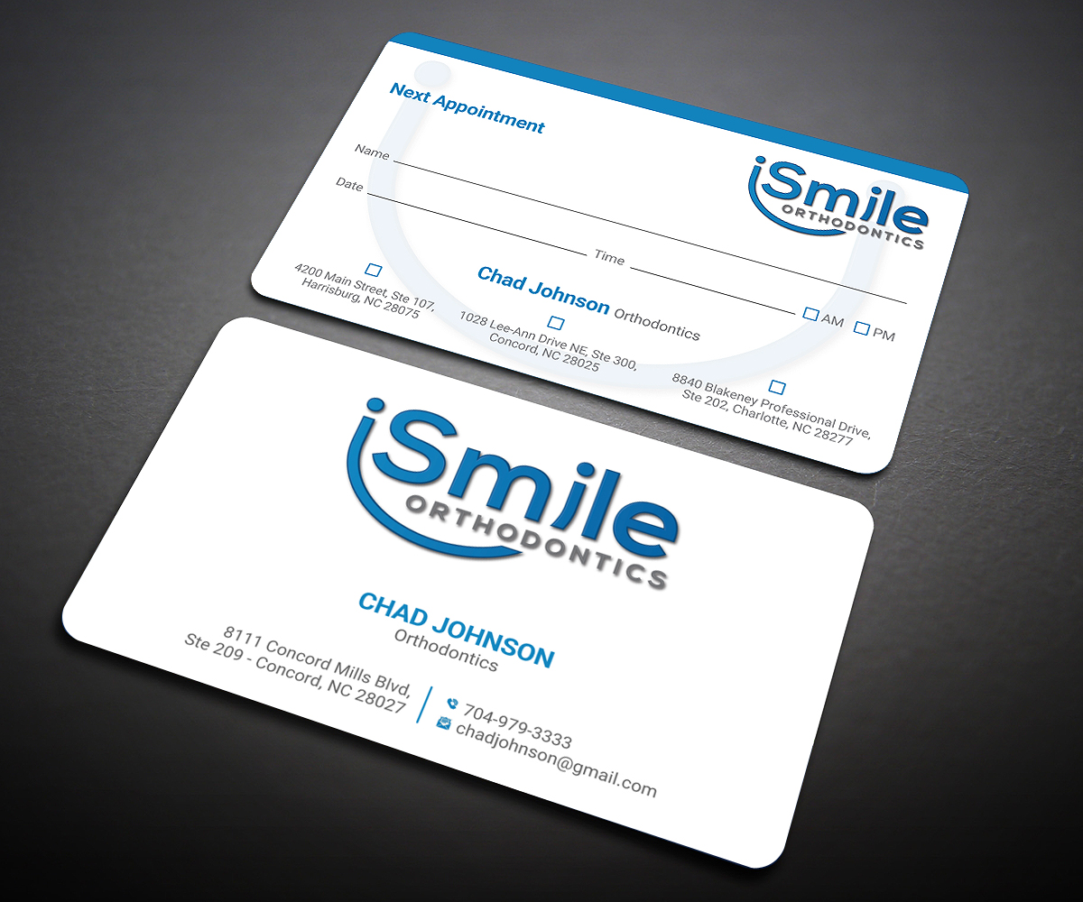 Business Card Design by Designers Hub for Chad Johnson Orthodontics | Design #20063772