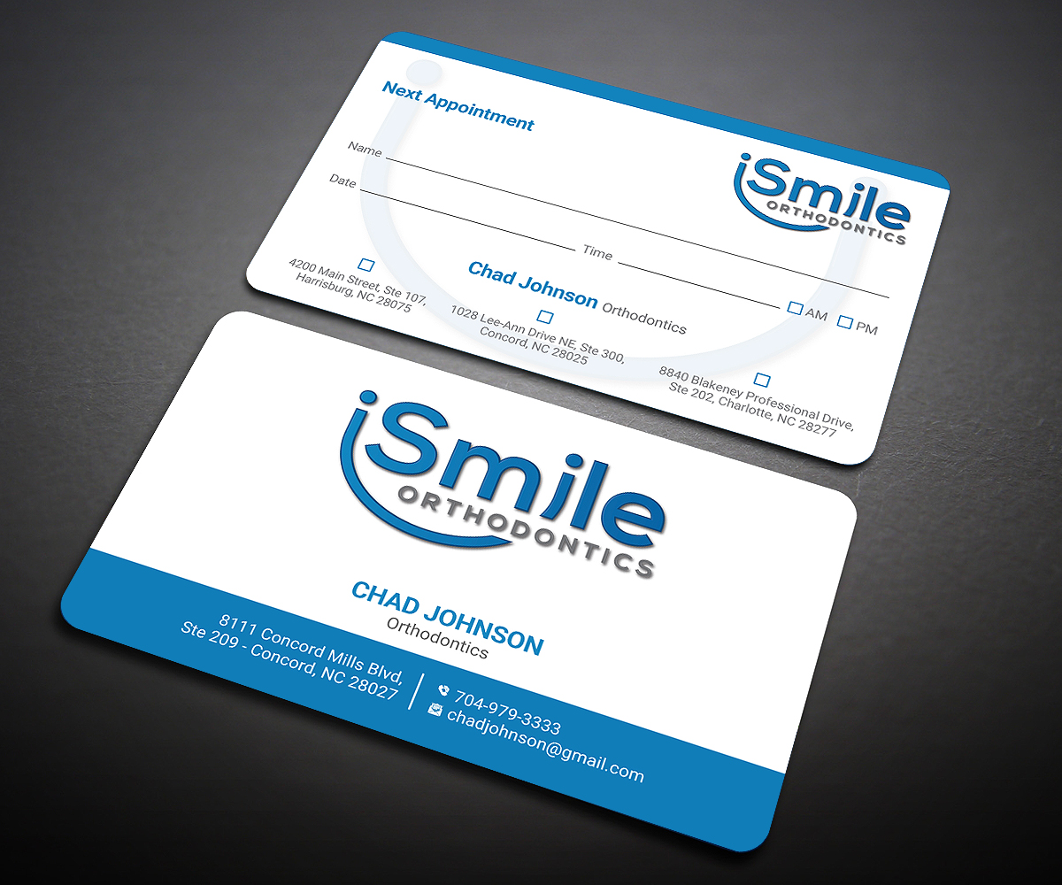 Diseño de Tarjeta de Presentación por Designers Hub para Chad Johnson Orthodontics | Diseño #20063774
