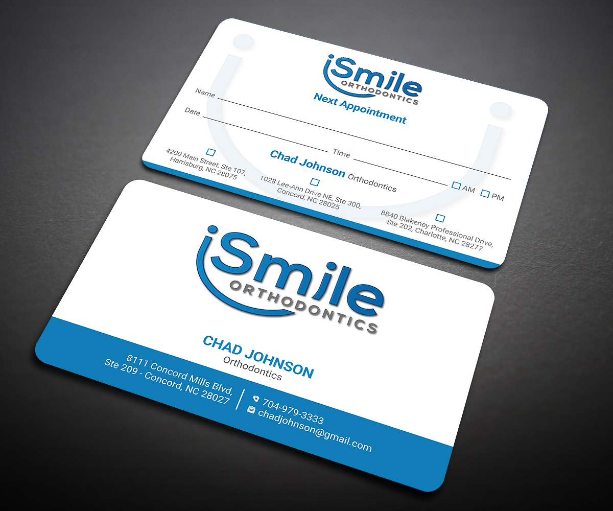 Diseño de Tarjeta de Presentación por Designers Hub para Chad Johnson Orthodontics | Diseño #20063775