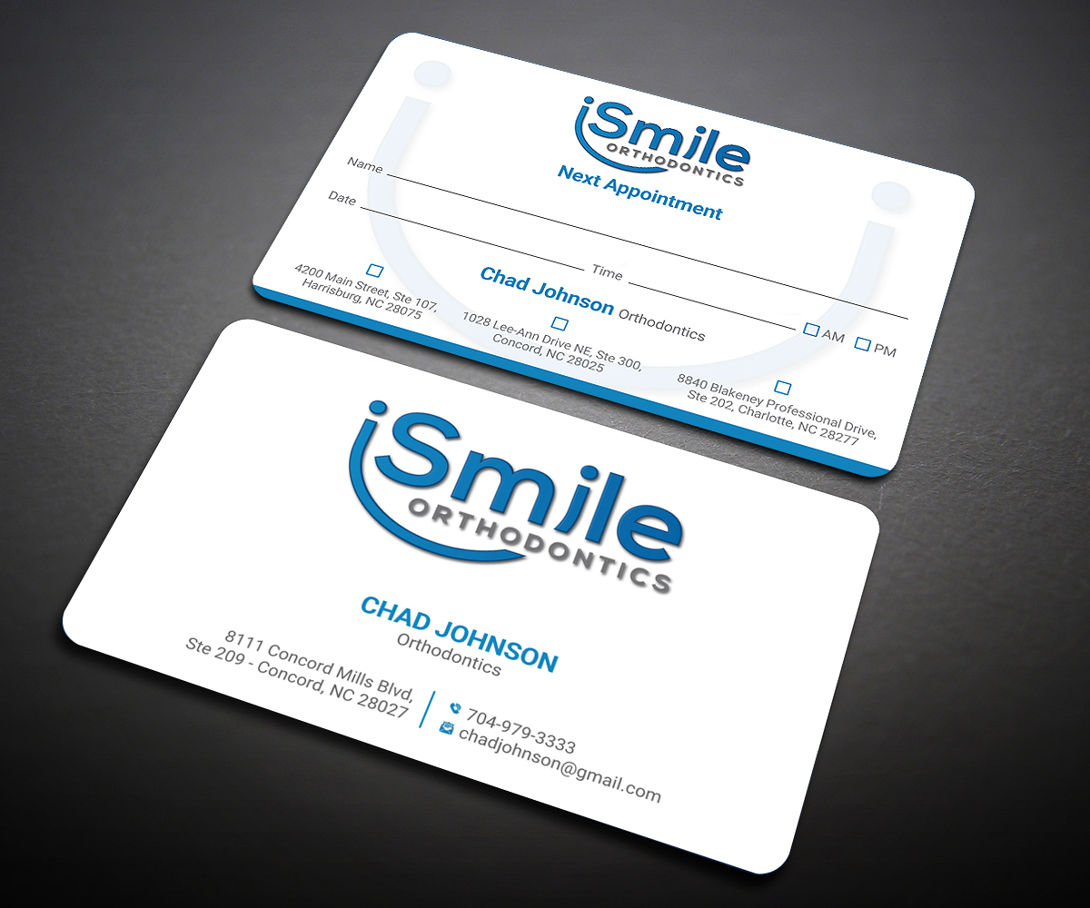 Business Card Design by Designers Hub for Chad Johnson Orthodontics | Design #20063776