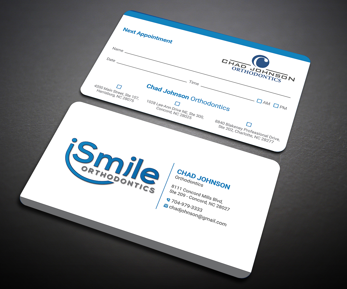 Diseño de Tarjeta de Presentación por Designers Hub para Chad Johnson Orthodontics | Diseño #20073091