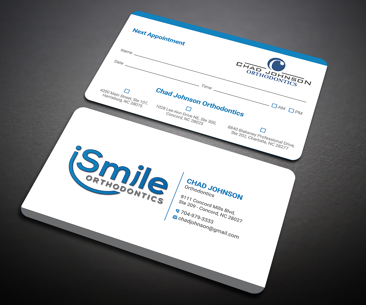 Business Card Design by Designers Hub for Chad Johnson Orthodontics | Design #20083847