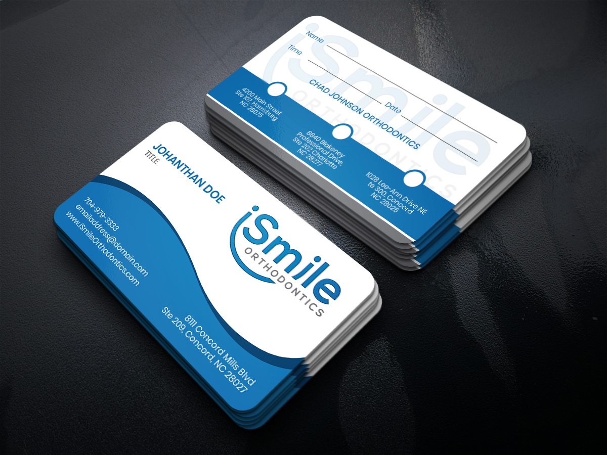 Diseño de Tarjeta de Presentación por JK18 para Chad Johnson Orthodontics | Diseño #20058965