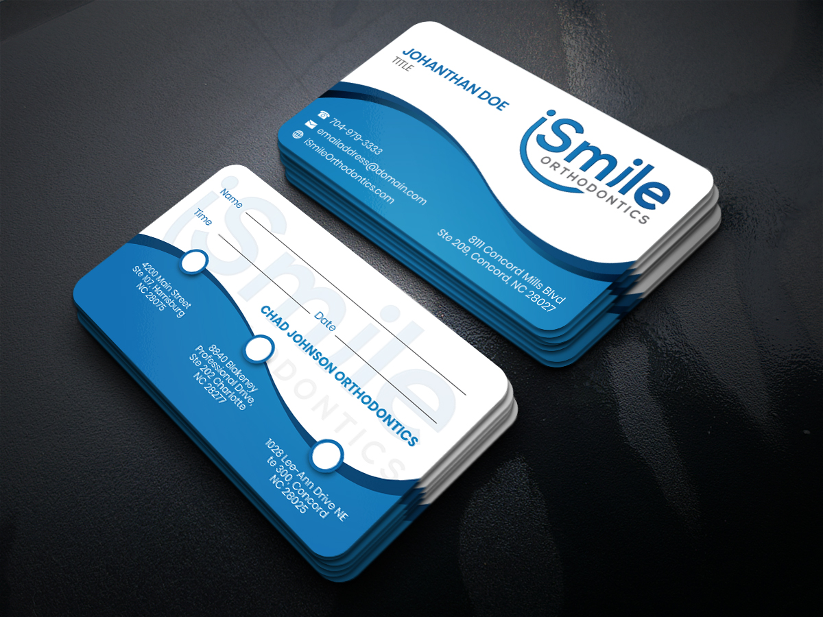 Diseño de Tarjeta de Presentación por JK18 para Chad Johnson Orthodontics | Diseño #20064949