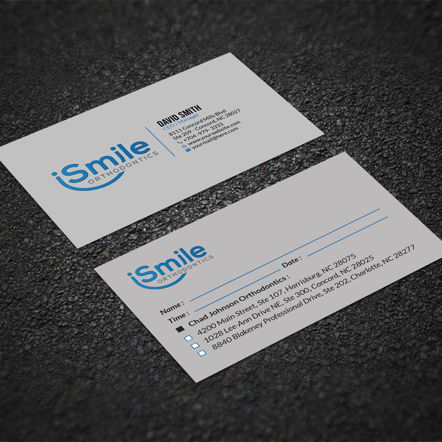 Visitenkarten-Design von Sujan4art für Chad Johnson Orthodontics | Design #20063368