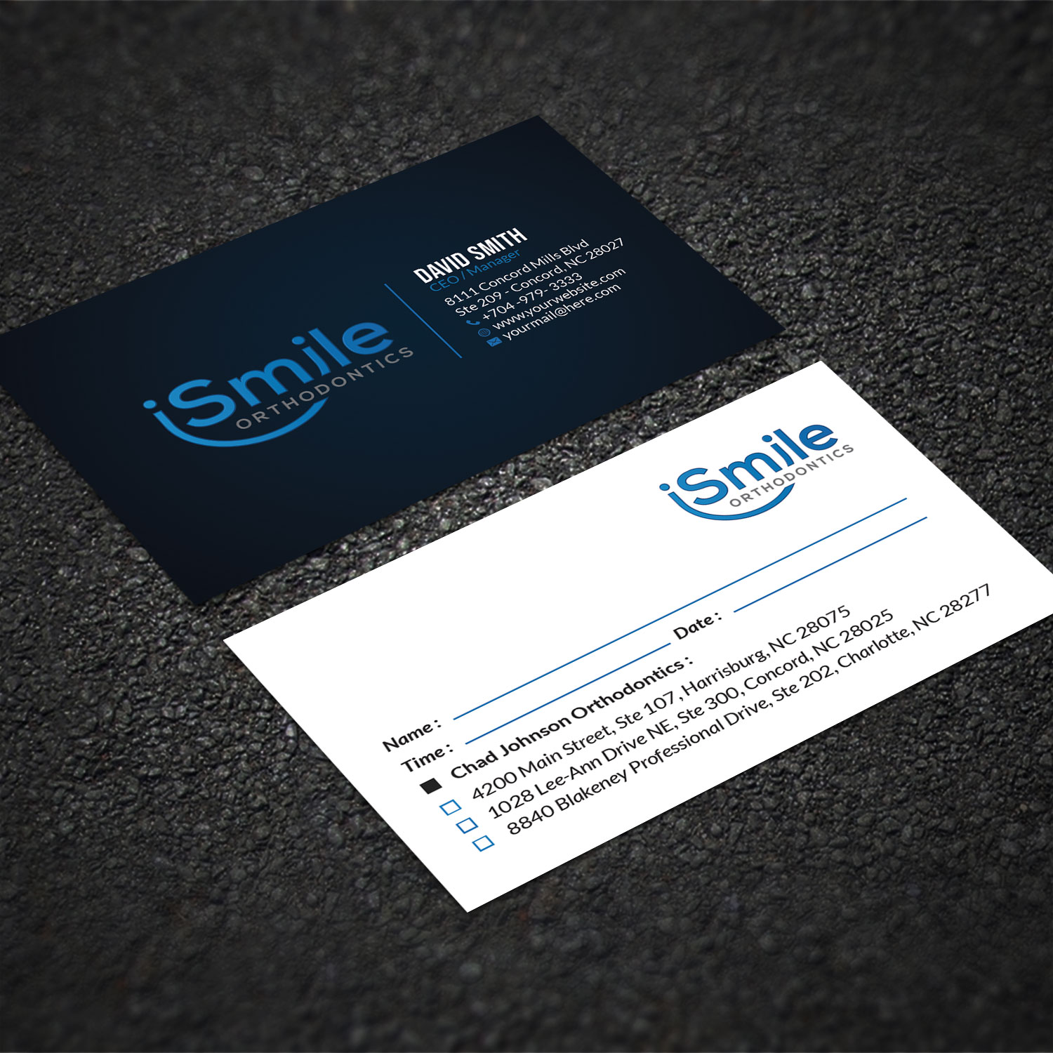 Visitenkarten-Design von Sujan4art für Chad Johnson Orthodontics | Design #20063379