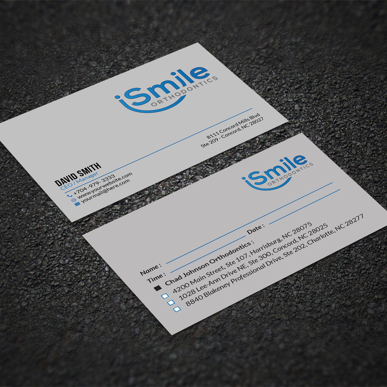 Visitenkarten-Design von Sujan4art für Chad Johnson Orthodontics | Design #20063387