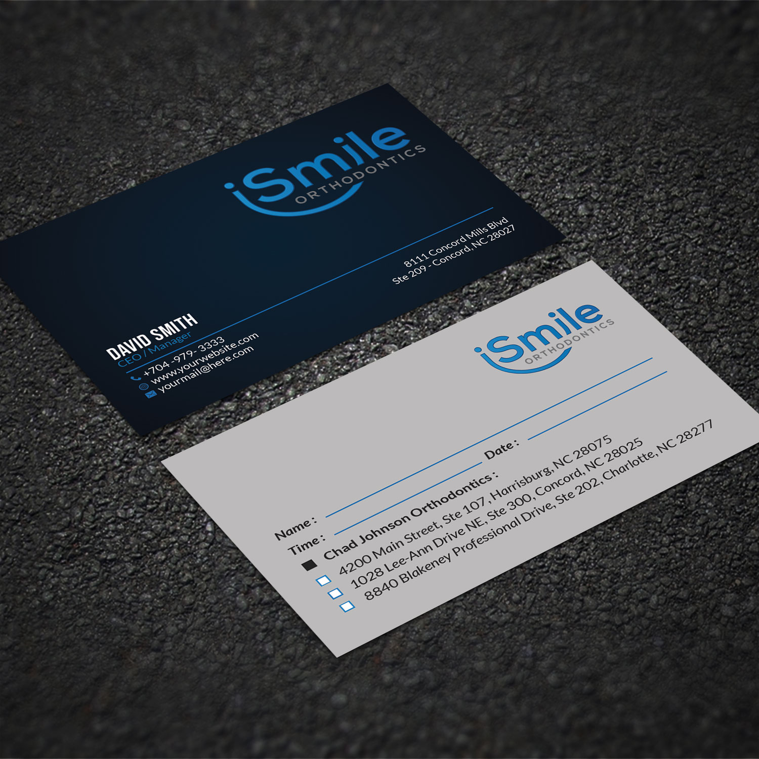 Visitenkarten-Design von Sujan4art für Chad Johnson Orthodontics | Design #20063388