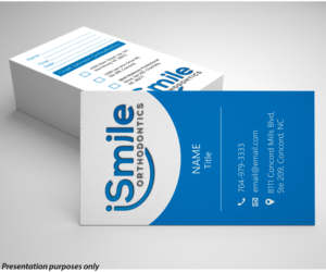 iSmile Orthodontics appointment card design  | Business Card Design by JanuXart