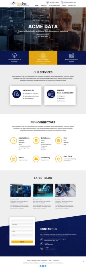 WordPress-Design von pb für Acme Data | Design: #20074361