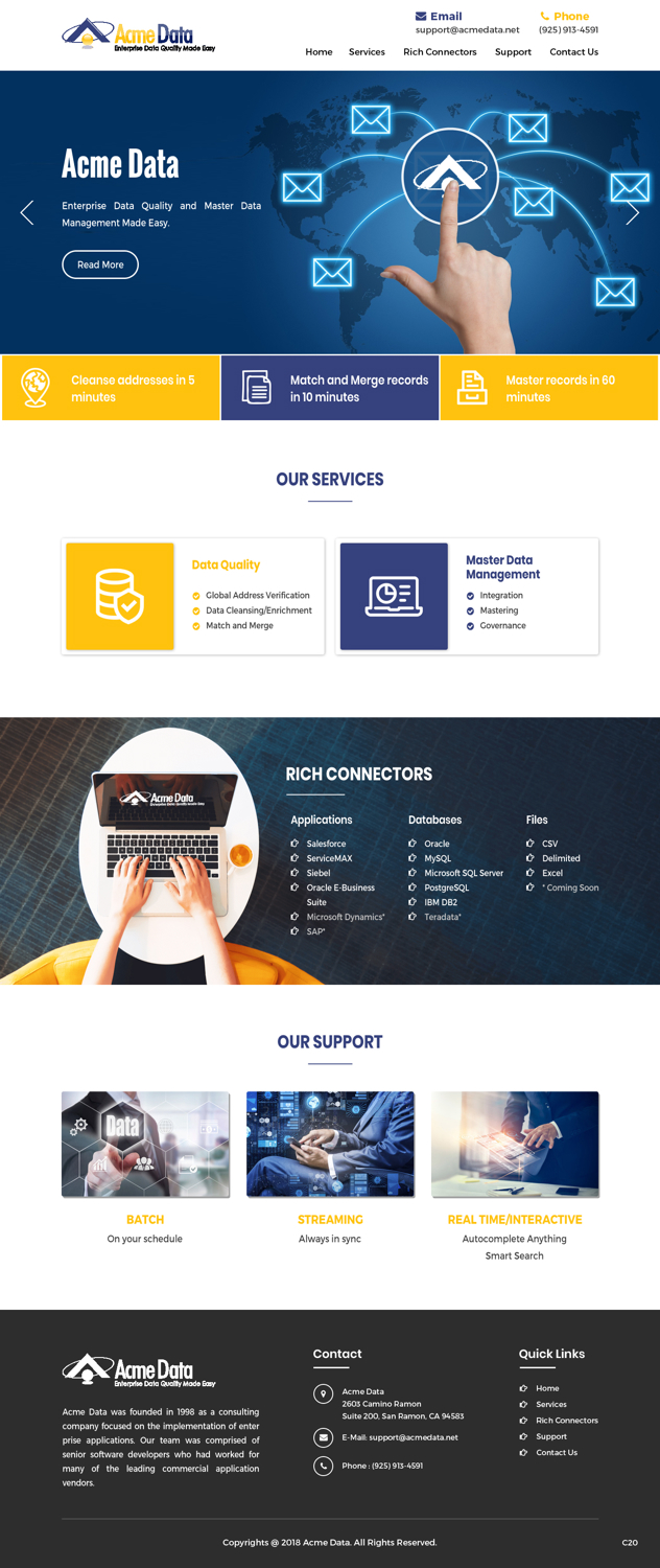 Wordpress Design by pb for Acme Data | Design #20074365