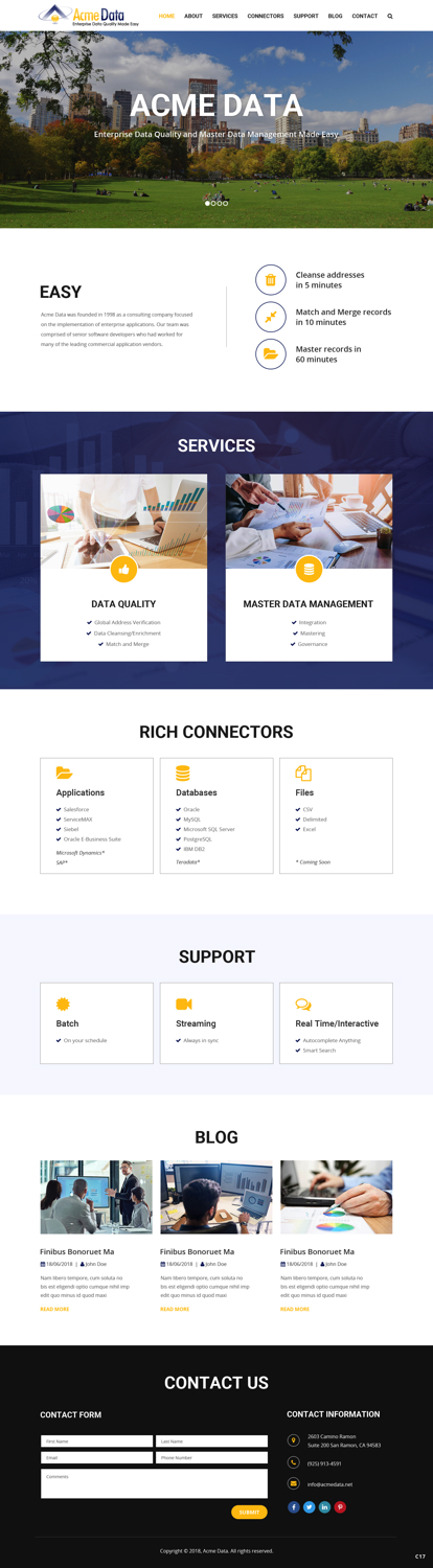 Wordpress Design by pb for Acme Data | Design #20074366