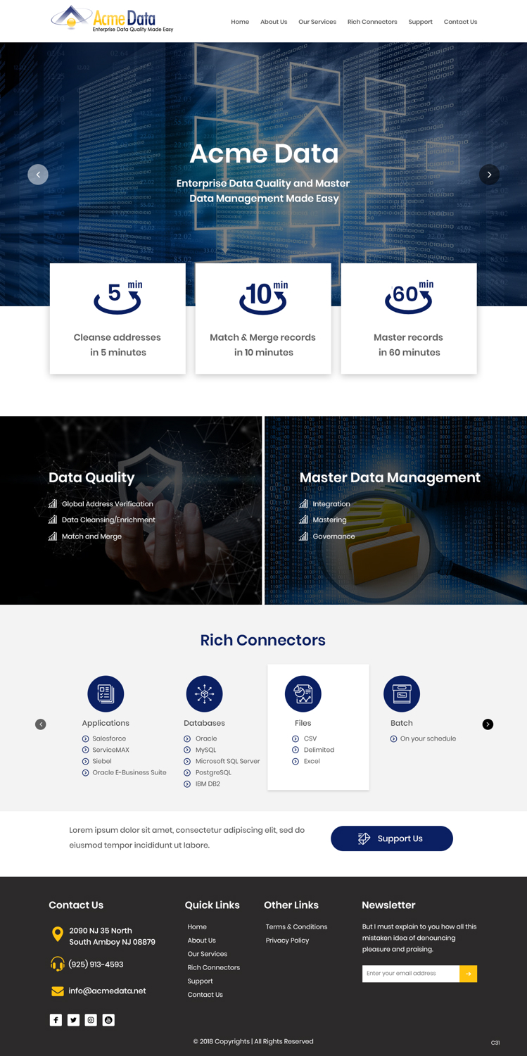 Wordpress Design by pb for Acme Data | Design #20074372