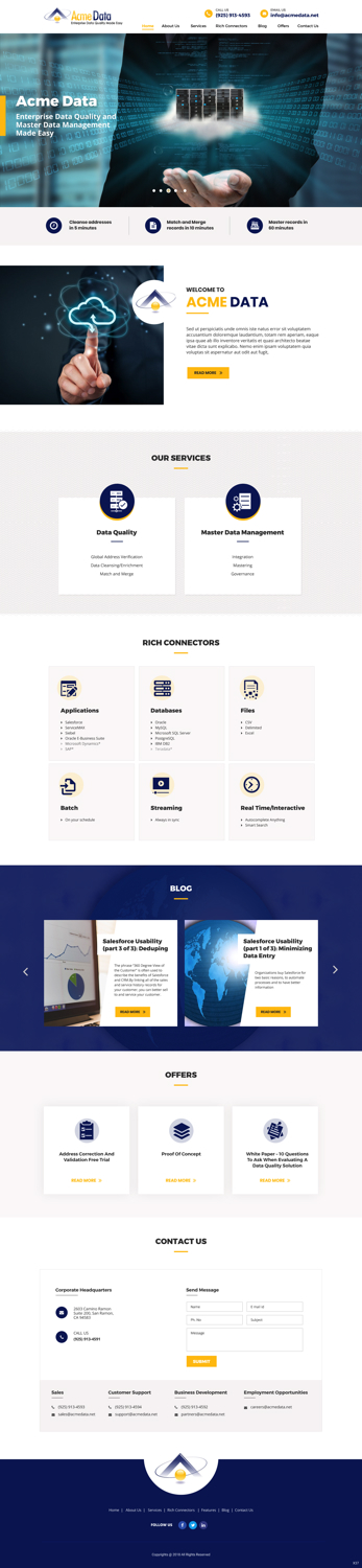 Design Wordpress par pb pour Acme Data | Design #20074375