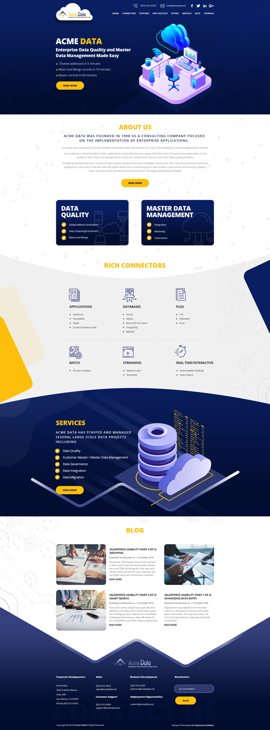 WordPress-Design von Impressive Sol für Acme Data | Design #20090357