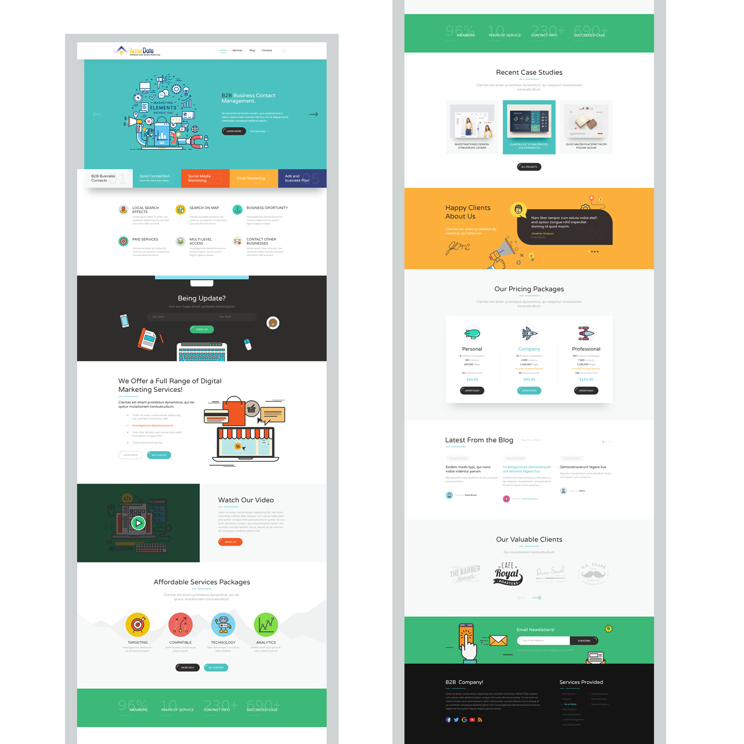 Wordpress Design by Asasi for Acme Data | Design #20121376