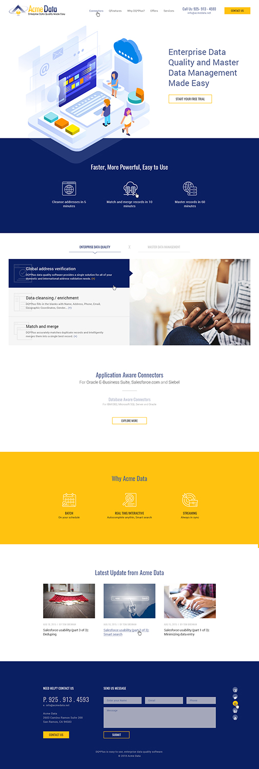Design Wordpress par Ved Web Services pour Acme Data | Design #20082070