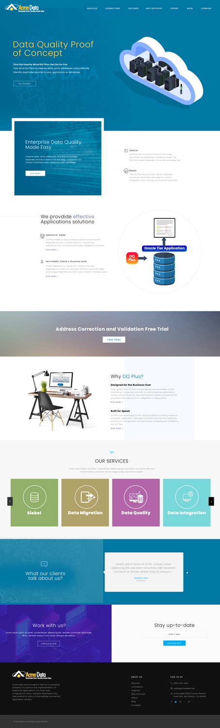 Wordpress Design by dheeru46 for Acme Data | Design #20110117