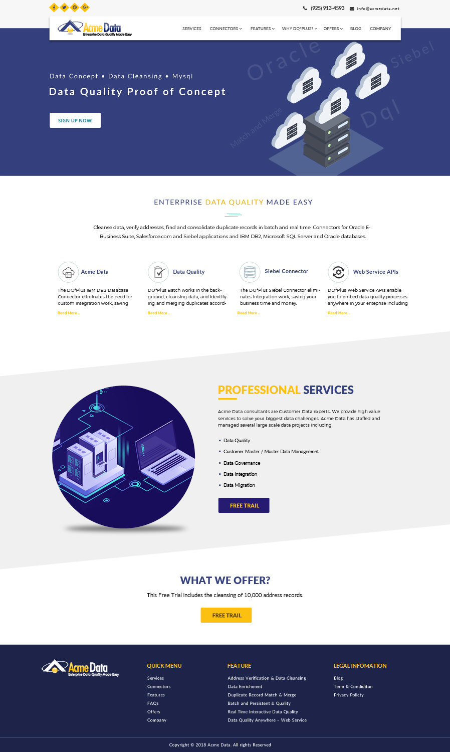 Wordpress Design by dheeru46 for Acme Data | Design #20116313