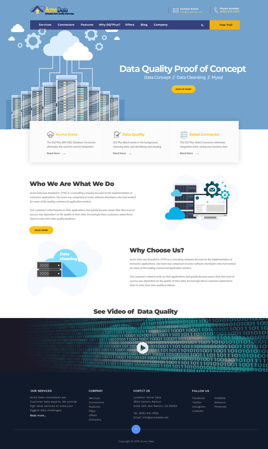 Wordpress Design by dheeru46 for Acme Data | Design #20117177