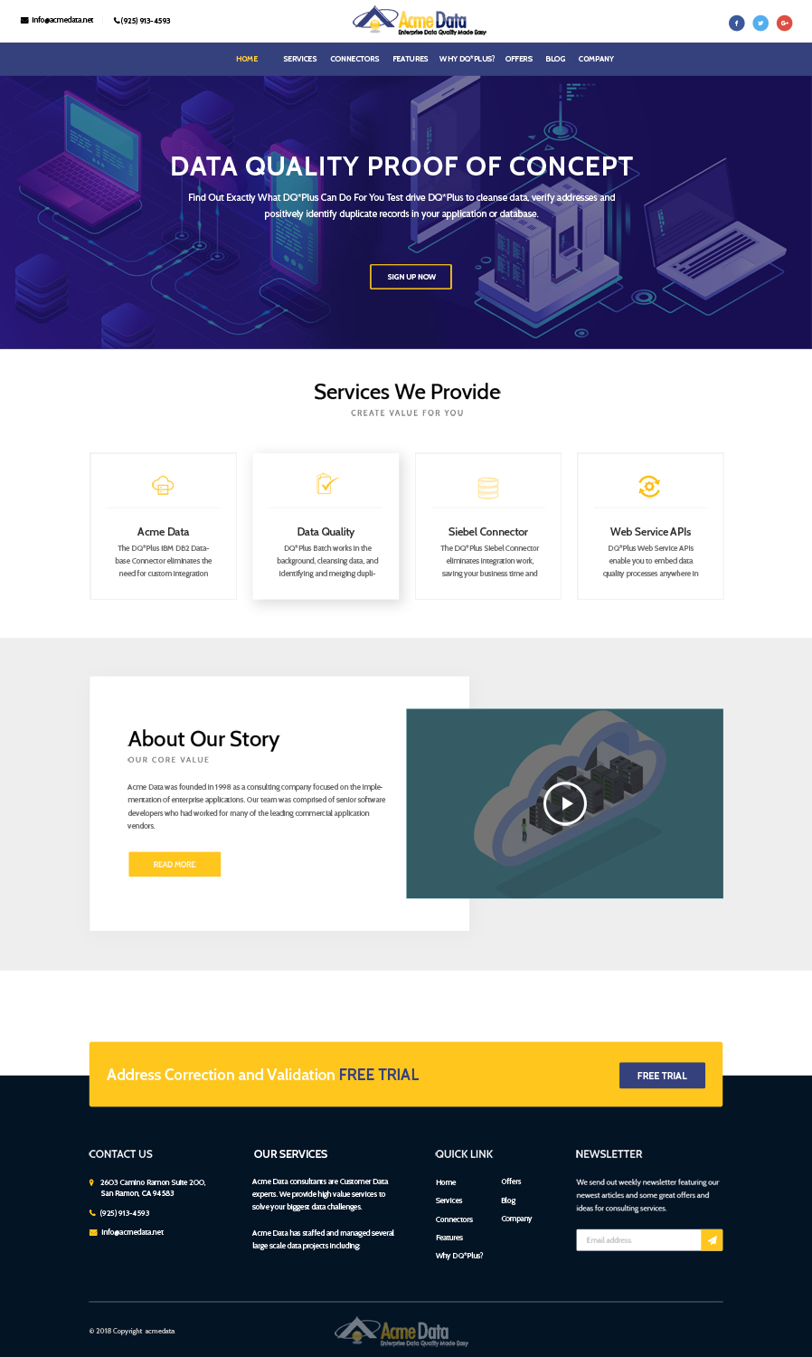 Wordpress Design by dheeru46 for Acme Data | Design #20118052